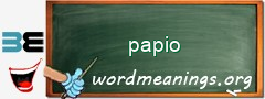 WordMeaning blackboard for papio